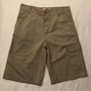 Boys Levis Khaki Grid Cargo Shorts